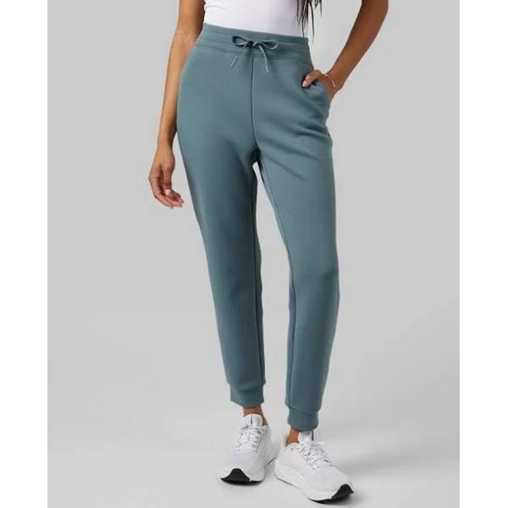 32 Degrees Cool Green Relaxed Fit Pants Womens XL Elastic Waist Side Pockets #9